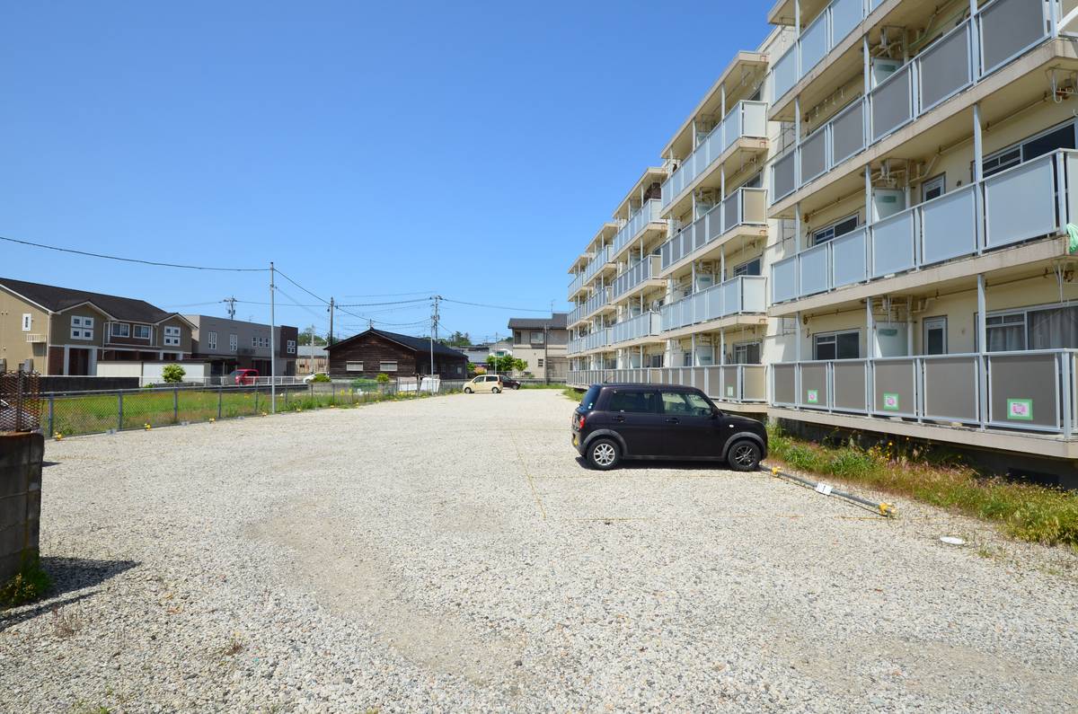 Parking lot of Village House Unoke in Kahoku-shi