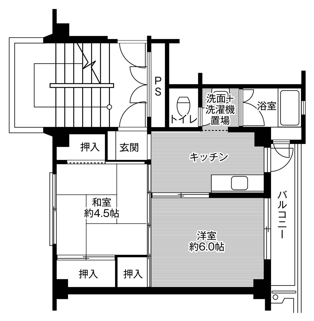 Planta 2K Village House Butsuden em Uozu-shi