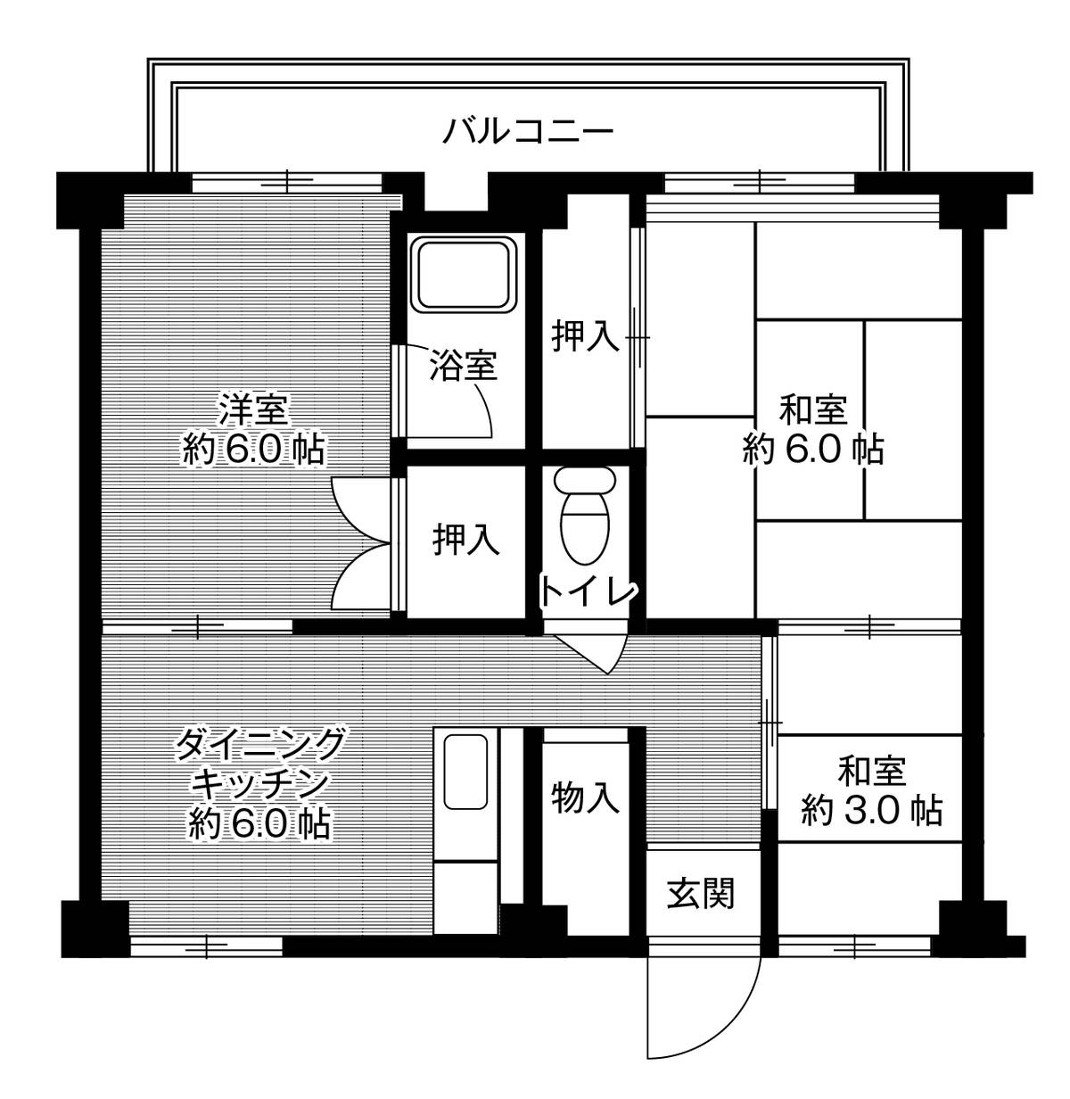 3DK floorplan of Village House Higashi Futami in Akashi-shi