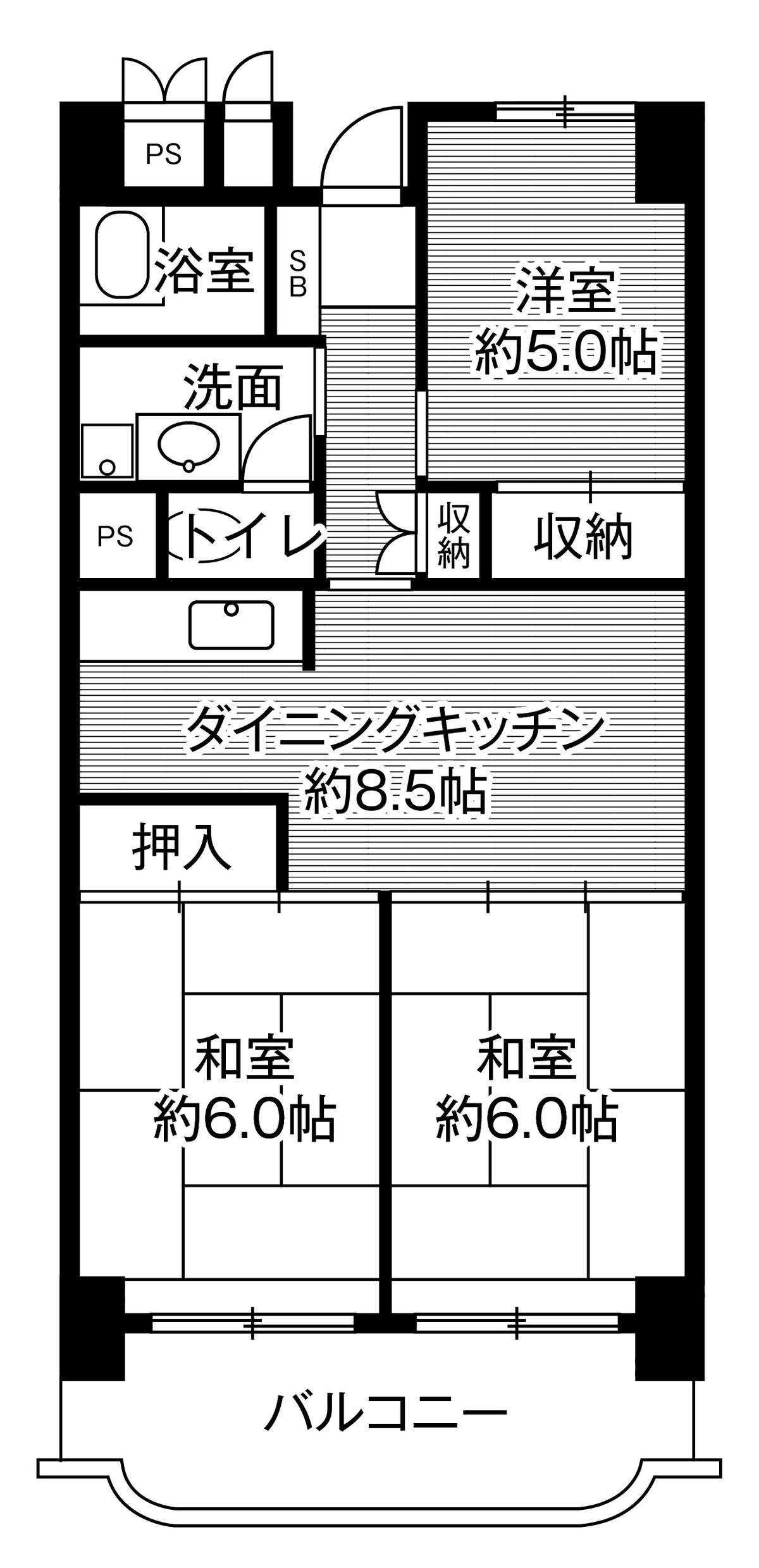 Planta 3DK Village House Gifu Tower em Gifu-shi