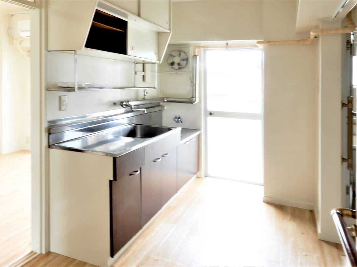 Kitchen in Village House Shiraiwa in Tono-shi