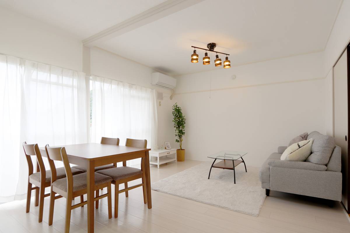 Living Room in Village House Kurosuno in Iwaki-shi